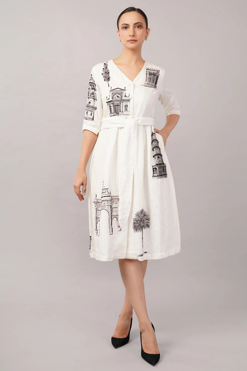 Architecture Print Dress