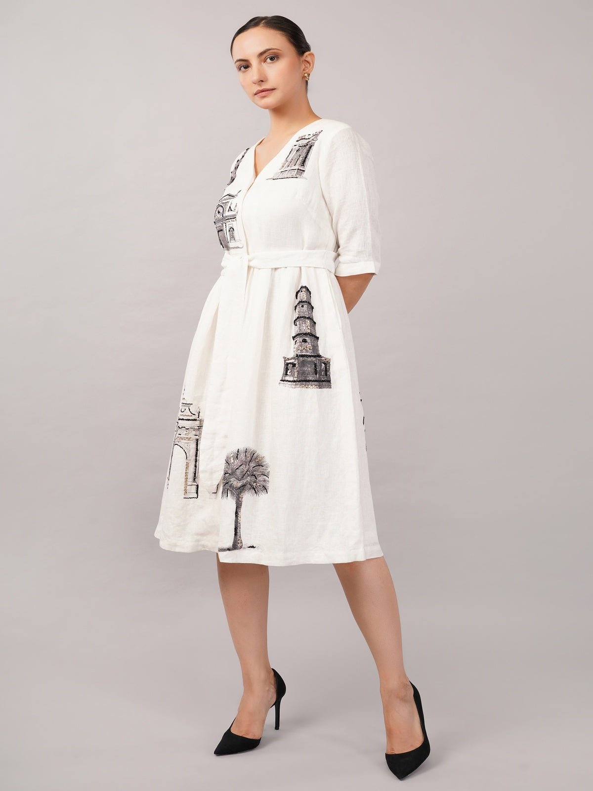 Architecture Print Dress