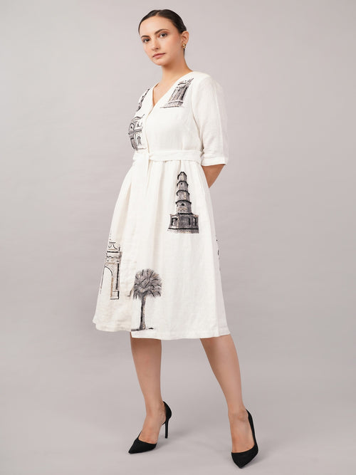 Architecture Print Dress