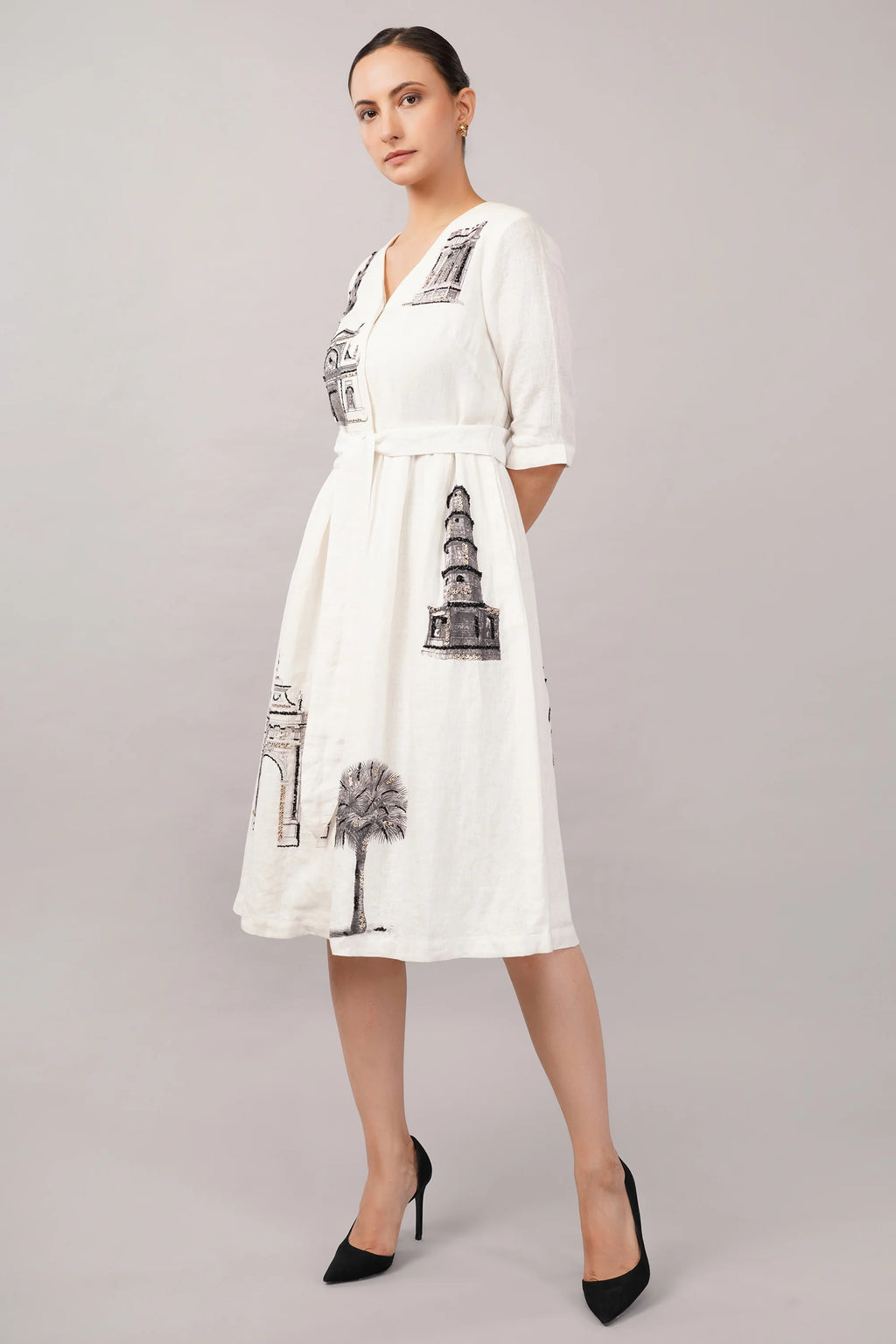 Architecture Print Dress