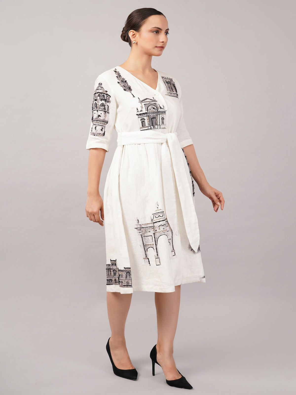 Architecture Print Dress