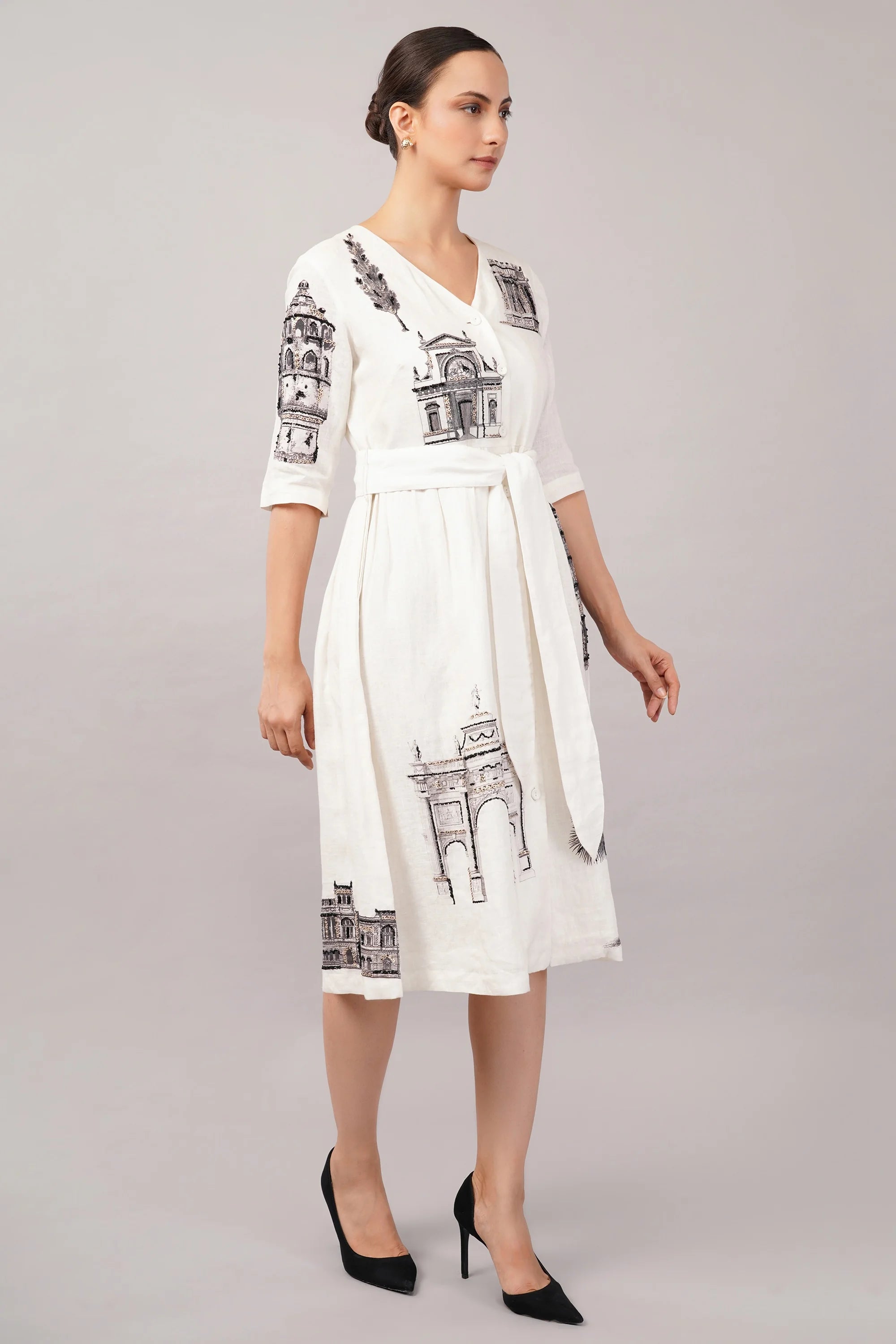 Architecture Print Dress