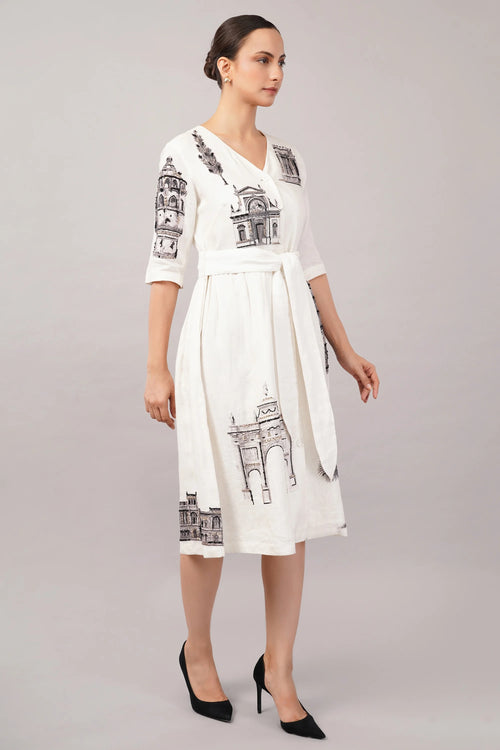 Architecture Print Dress