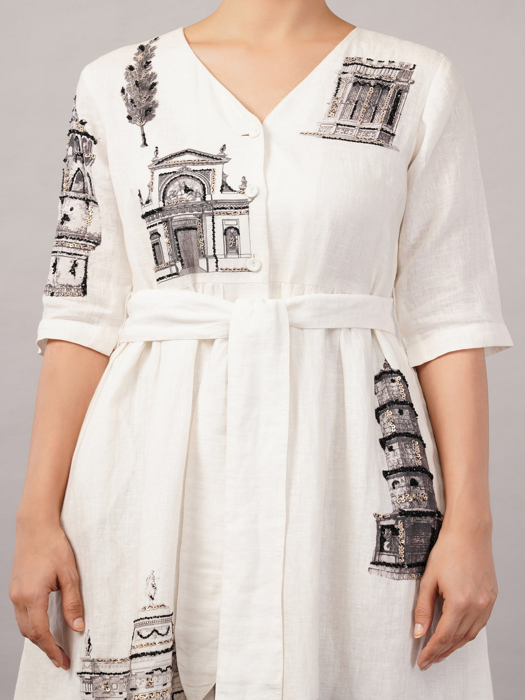 Architecture Print Dress