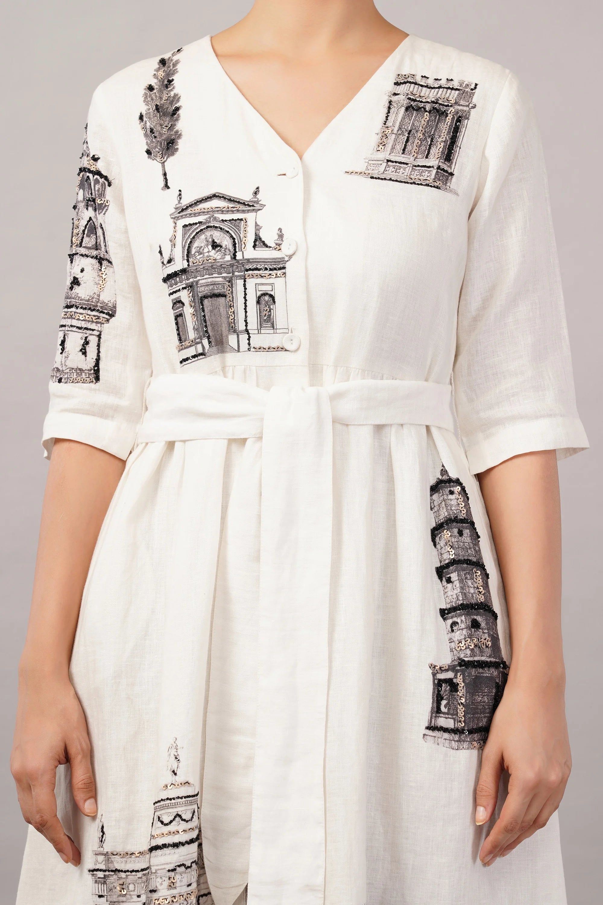 Architecture Print Dress