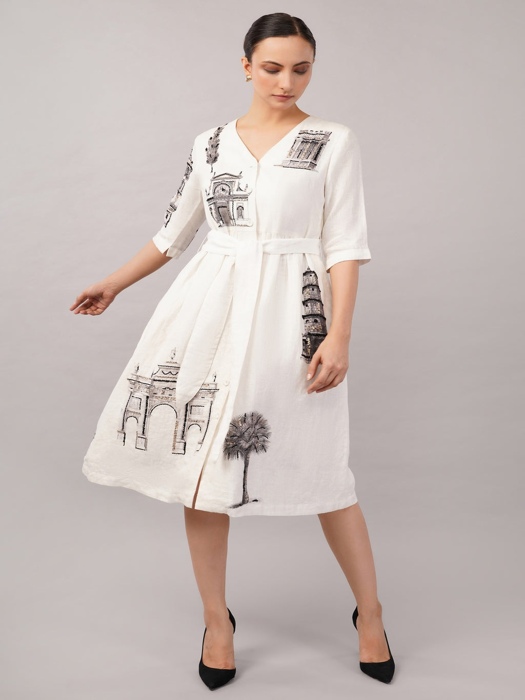 Architecture Print Dress