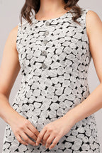 Aari Dot Dress Black & Ivory
