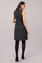 Zebra Aari Dress Black & Silver