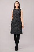 Zebra Aari Dress Black & Silver