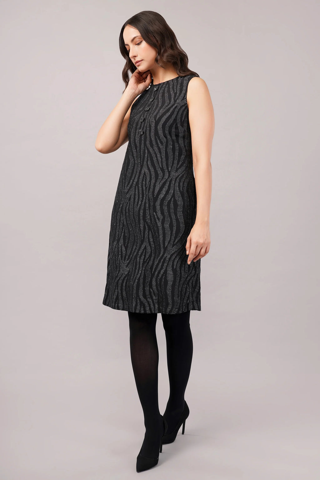 Zebra Aari Dress Black & Silver