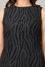 Zebra Aari Dress Black & Silver