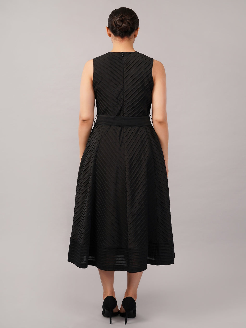 Pleated Stripes Dress