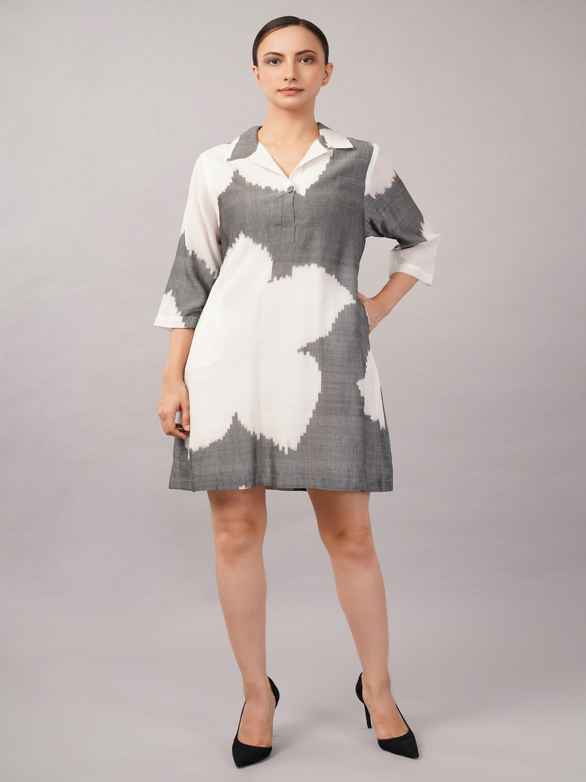 Ikat Flower Dress
