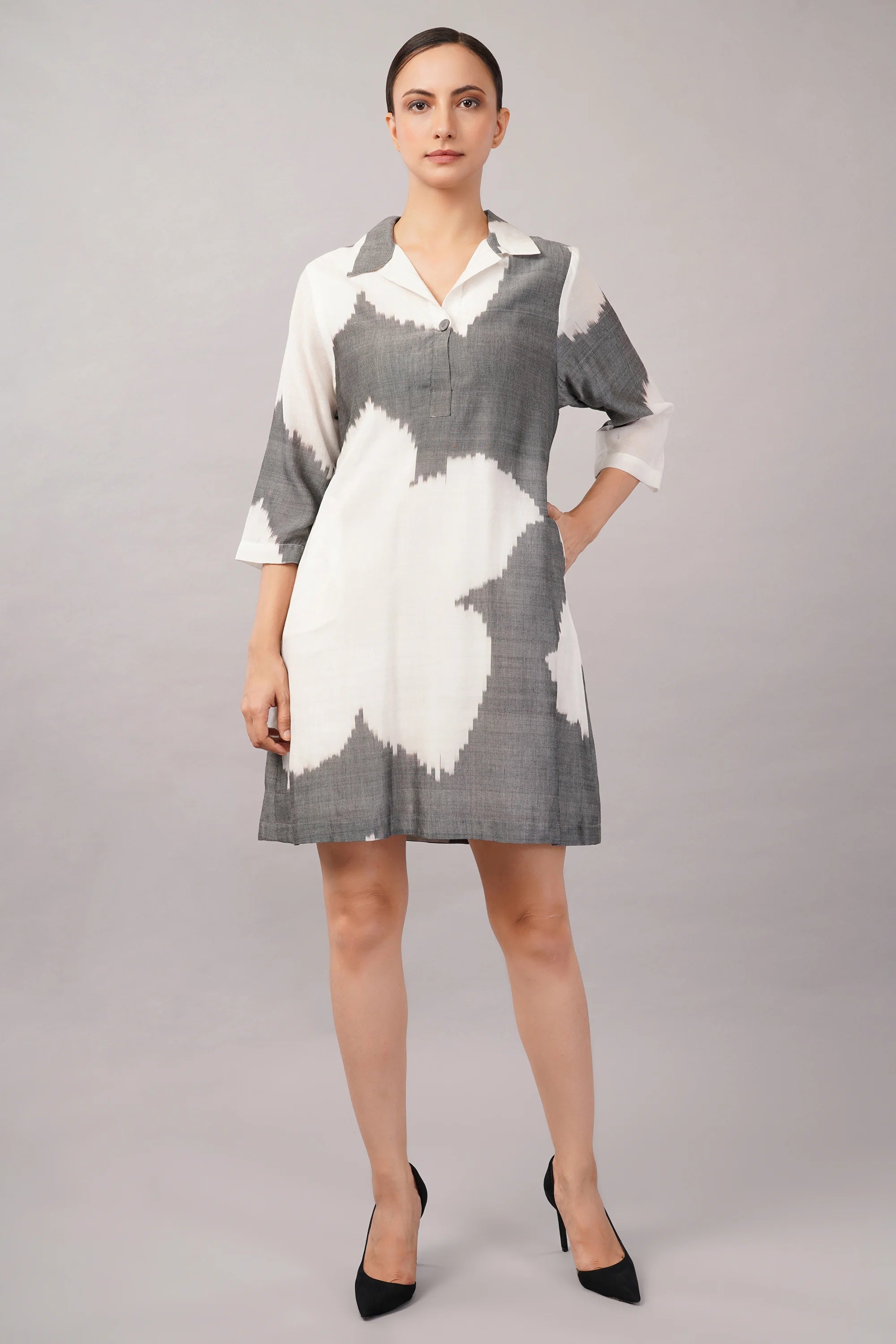 Ikat Flower Dress