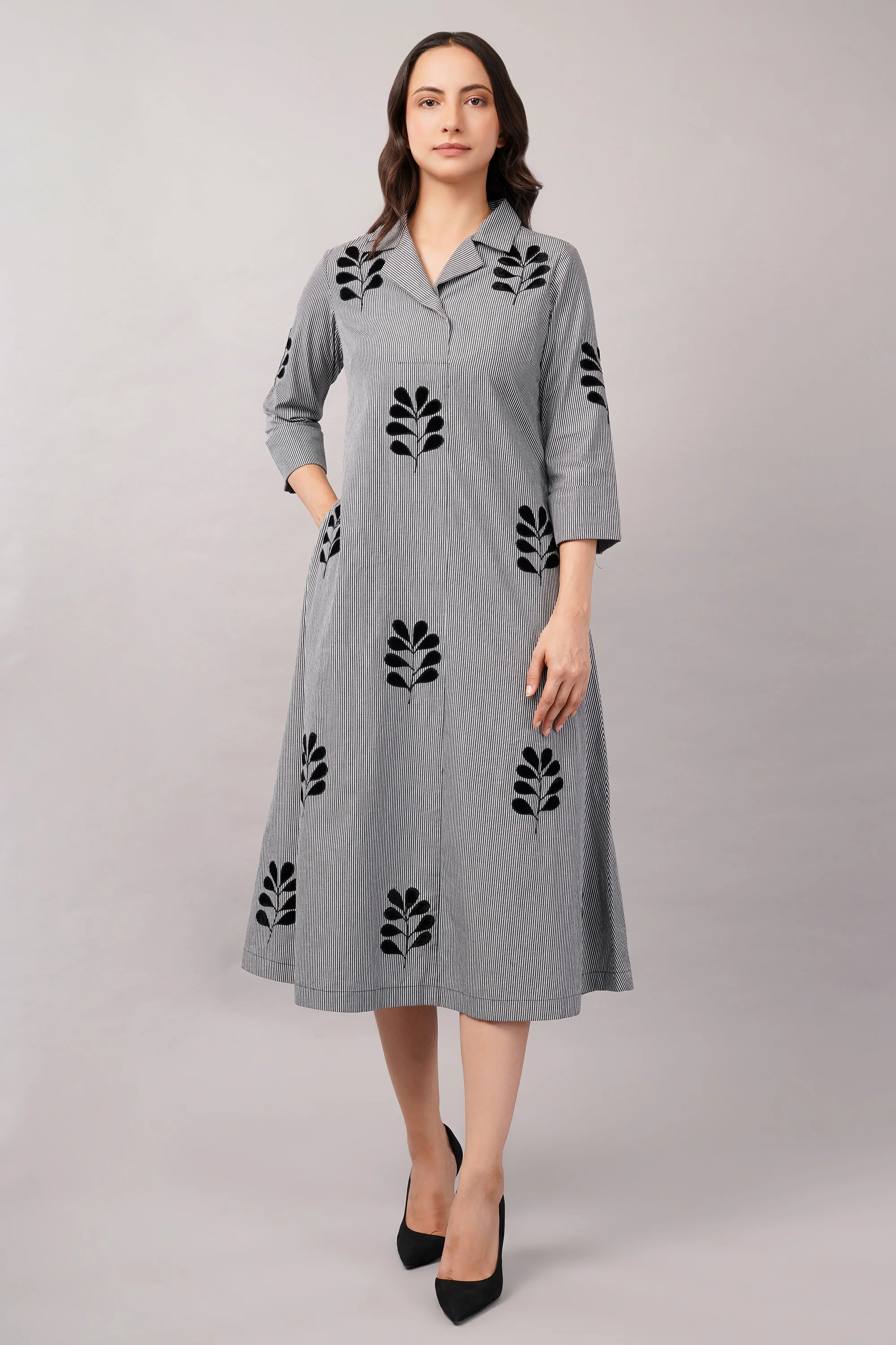Velvet Buta Dress