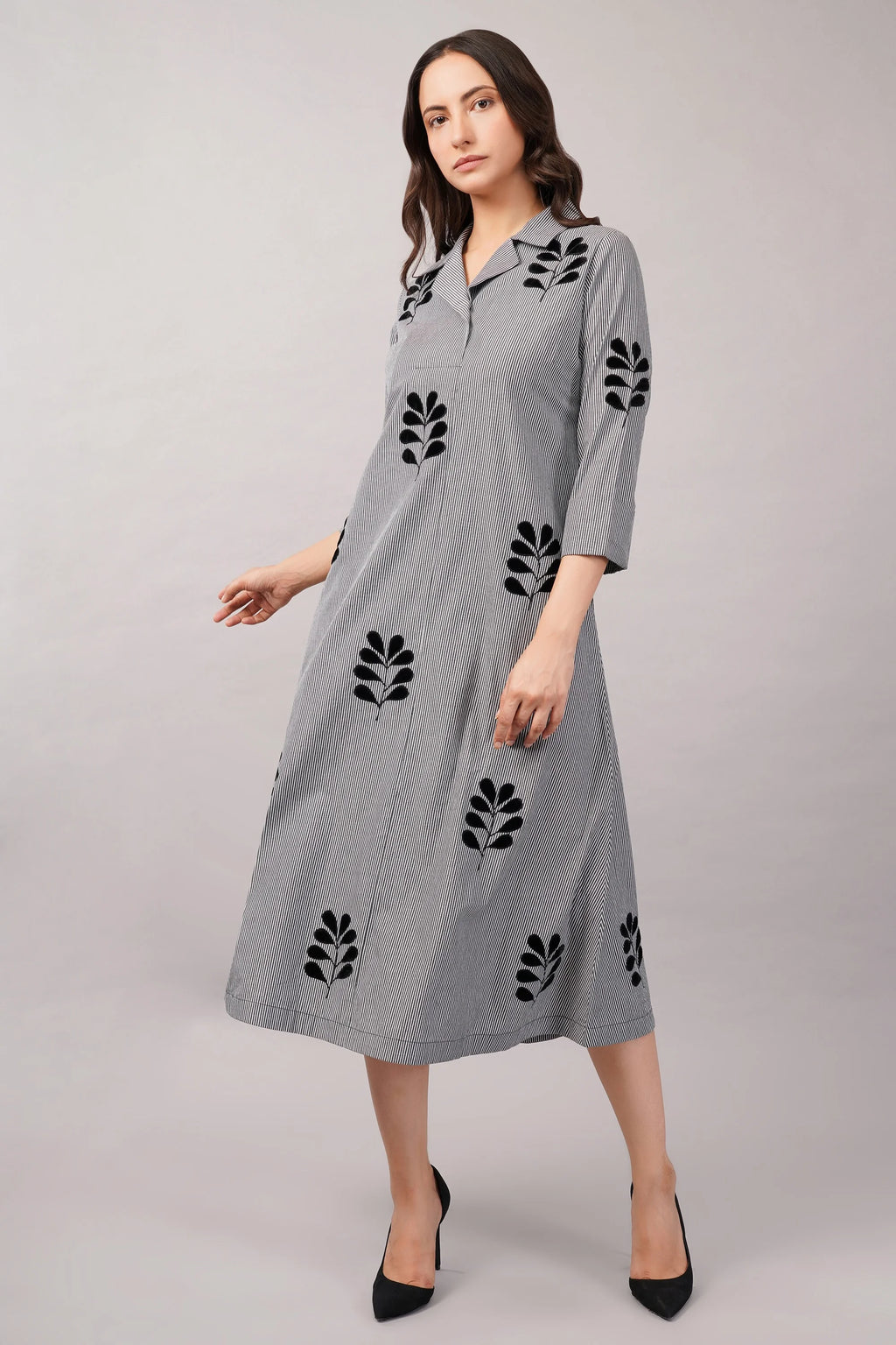 Velvet Buta Dress