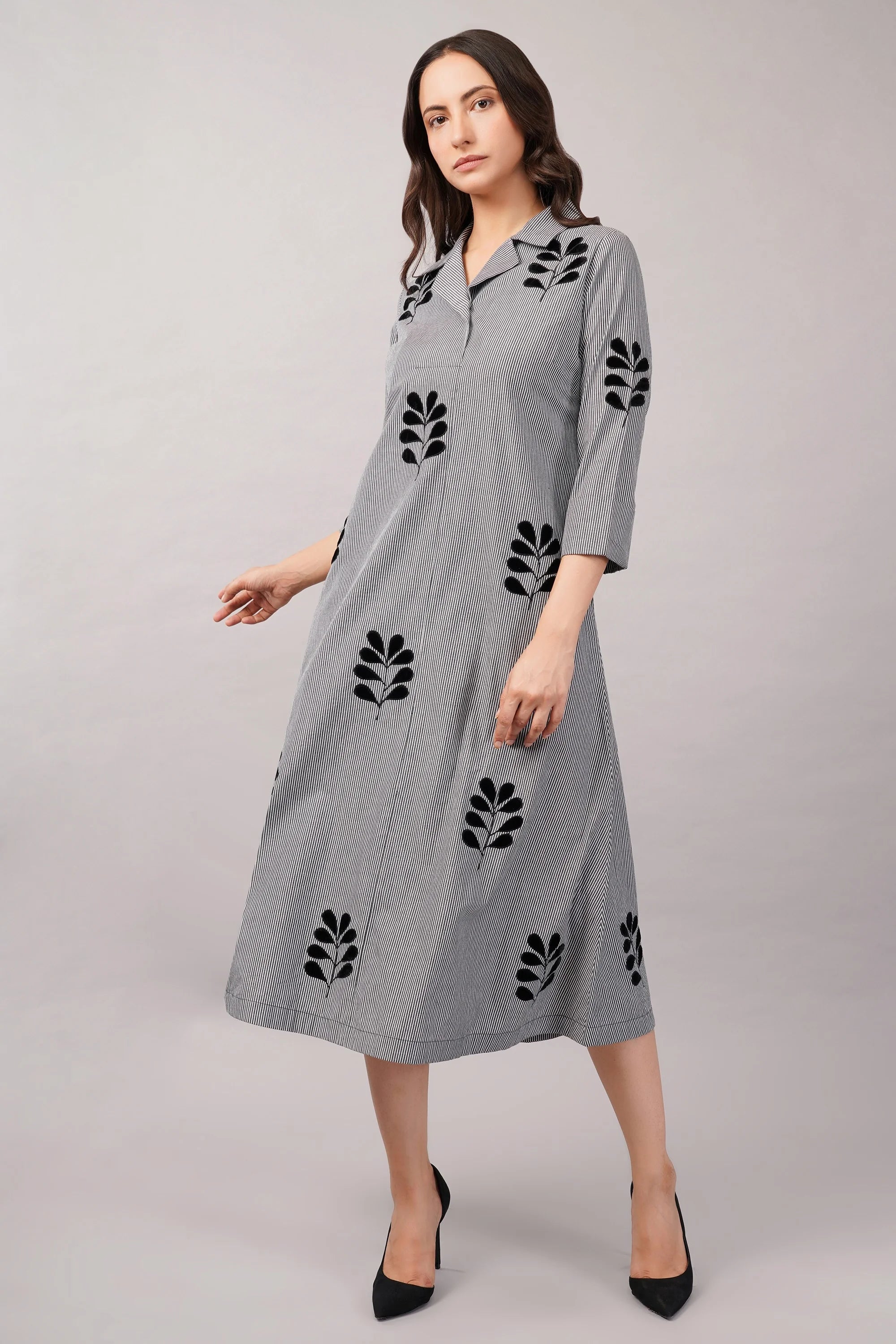 Velvet Buta Dress