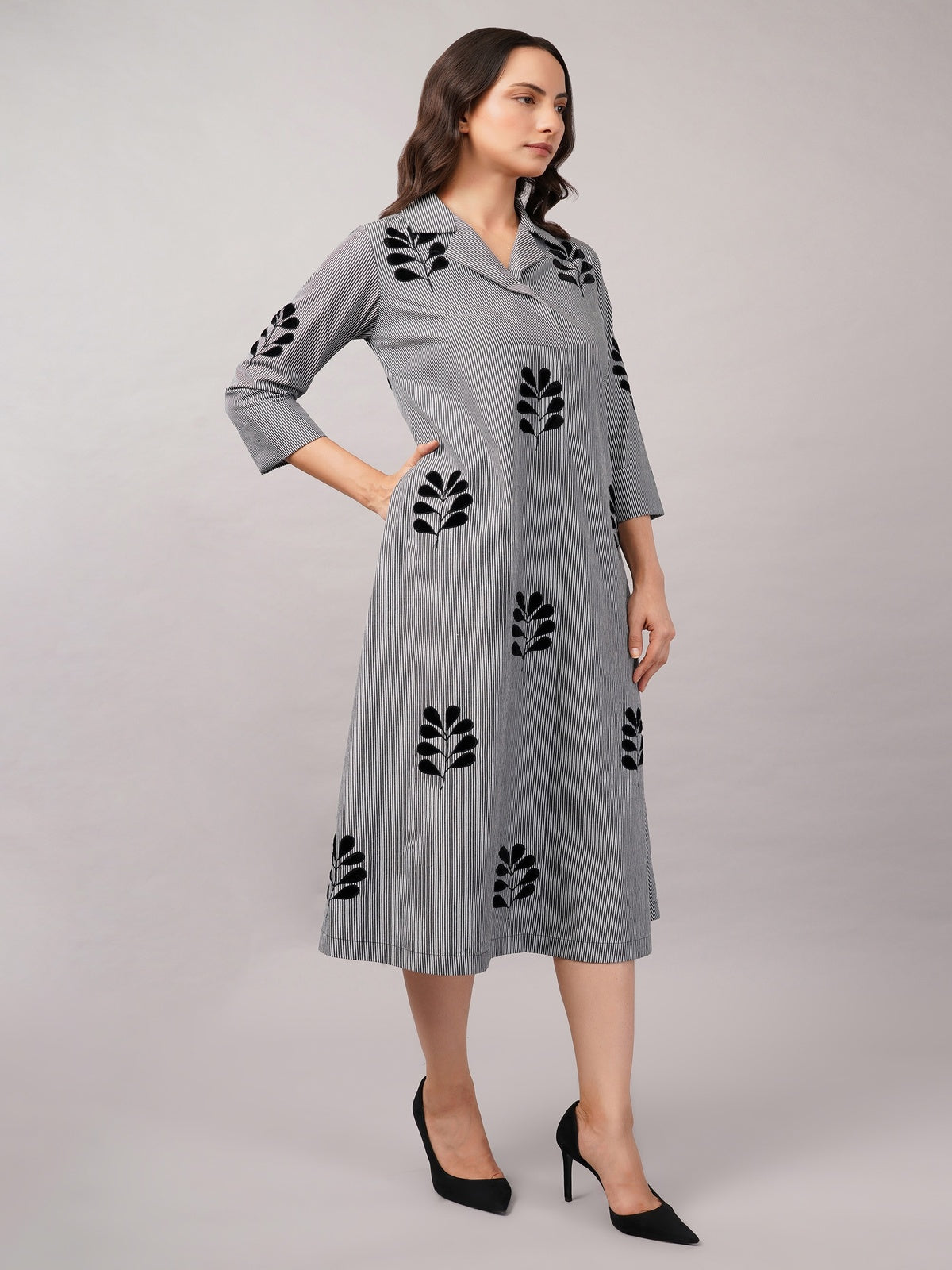 Velvet Buta Dress