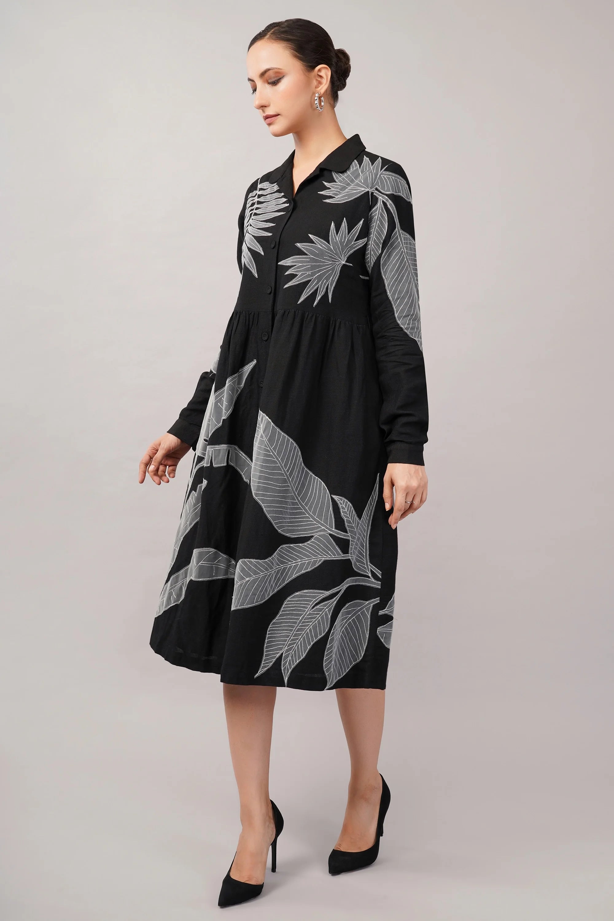 Leaf Applique Dress