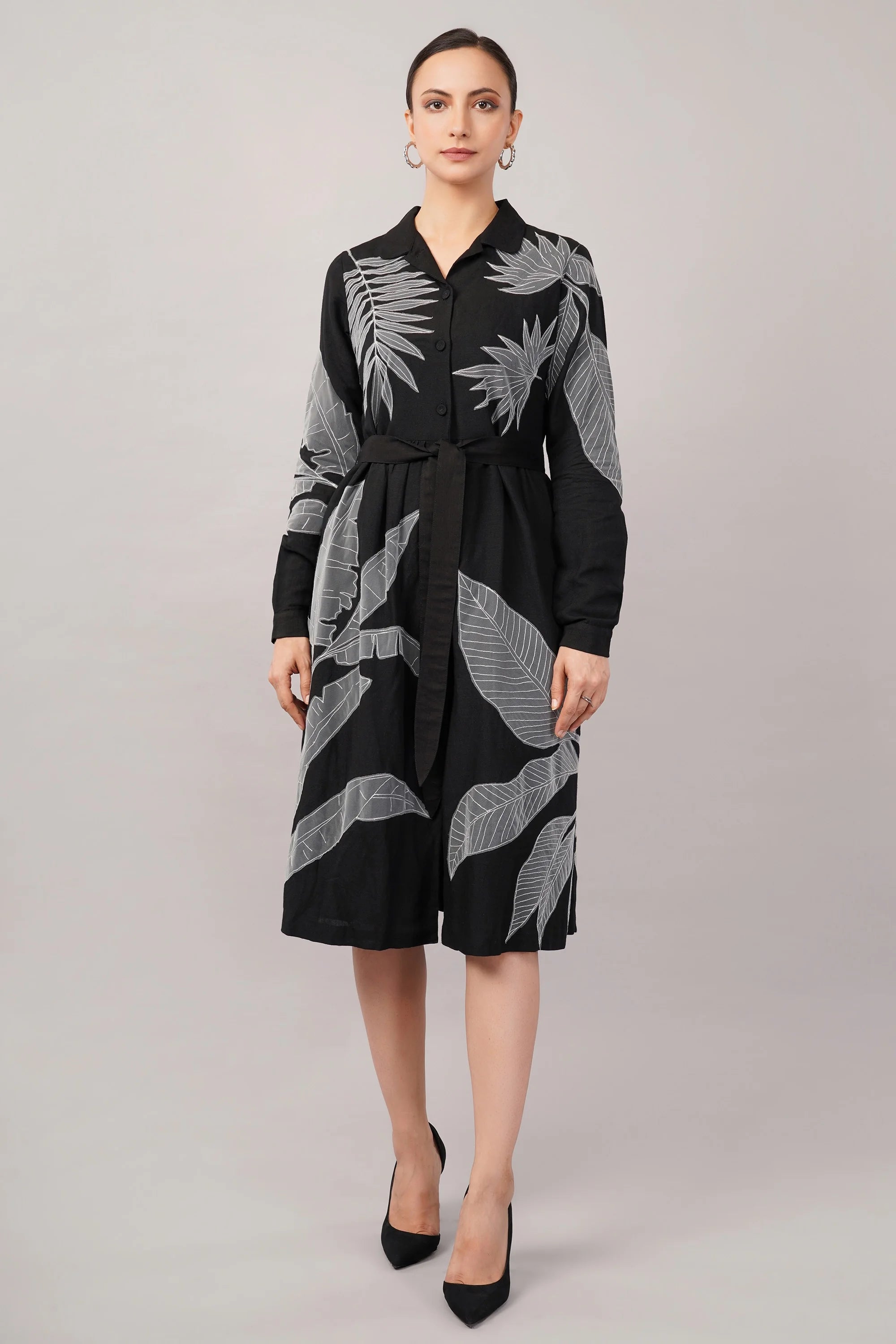 Leaf Applique Dress