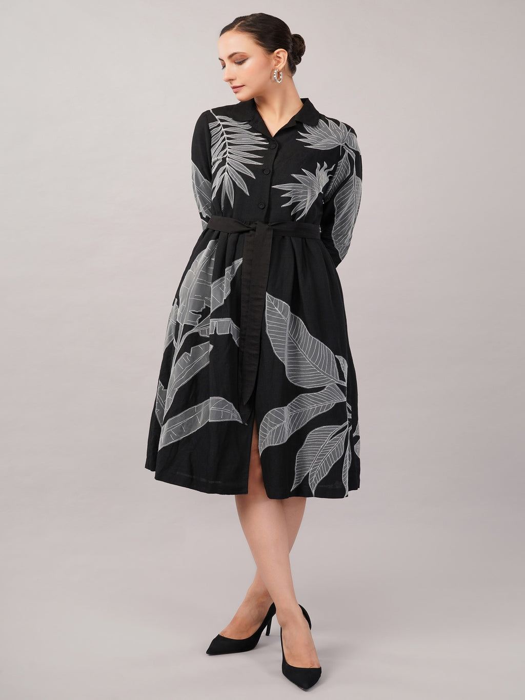 Leaf Applique Dress
