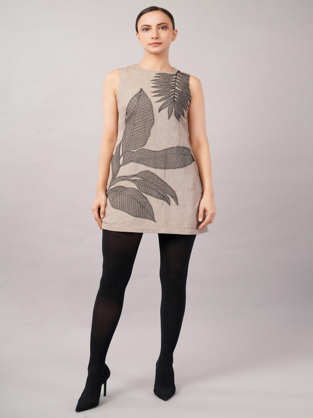 Leaf Applique Dress