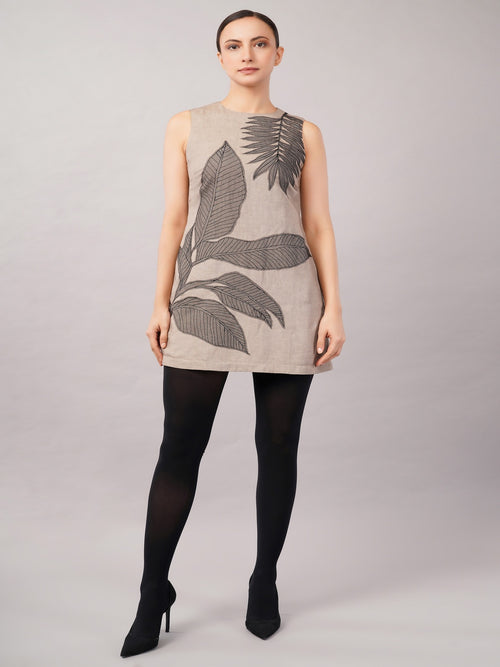 Leaf Applique Dress