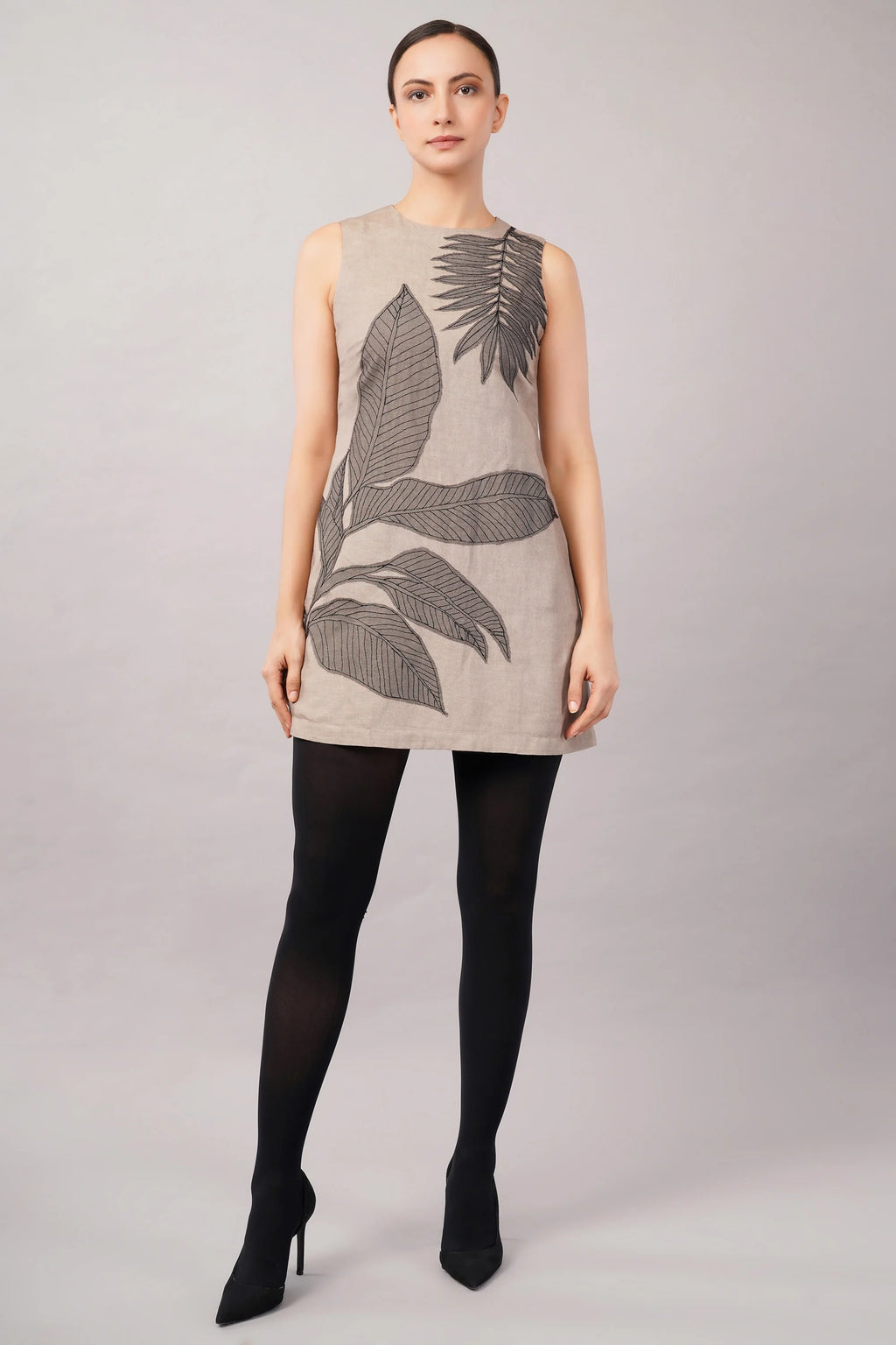 Leaf Applique Dress