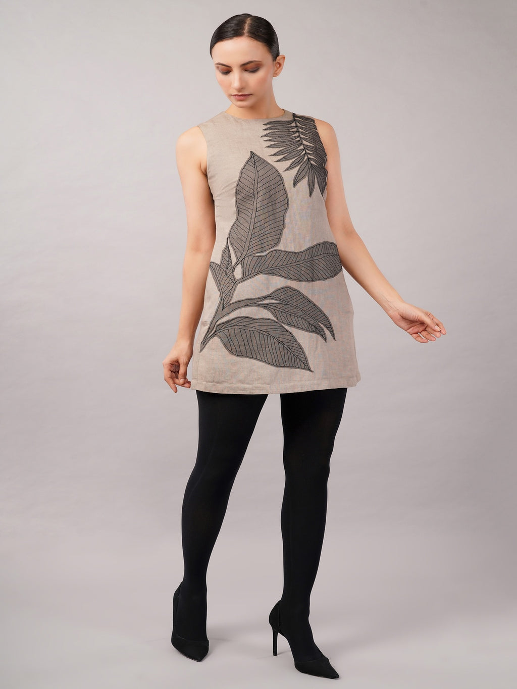Leaf Applique Dress