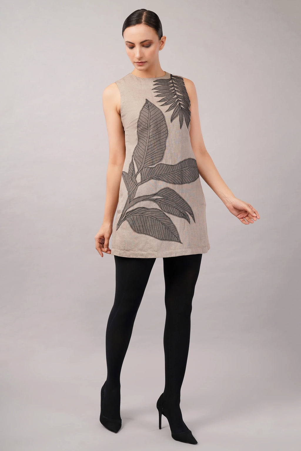 Leaf Applique Dress