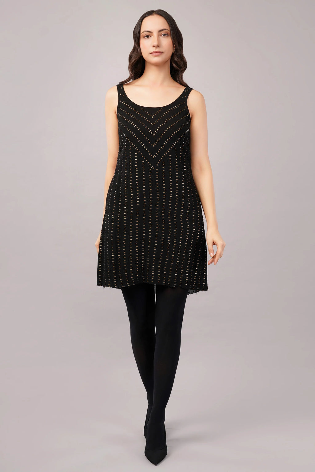 Gold Dash Top Black