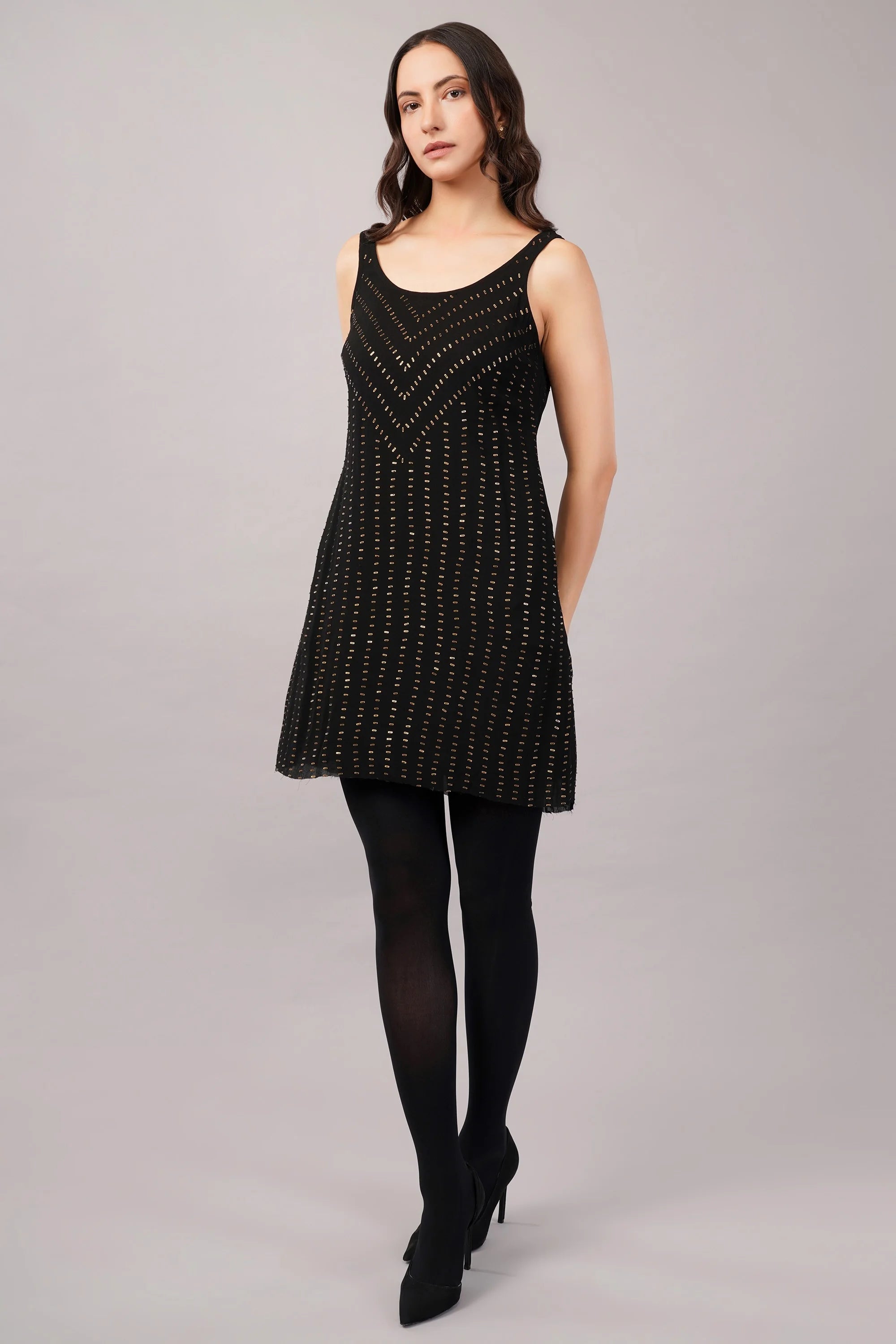 Gold Dash Top Black