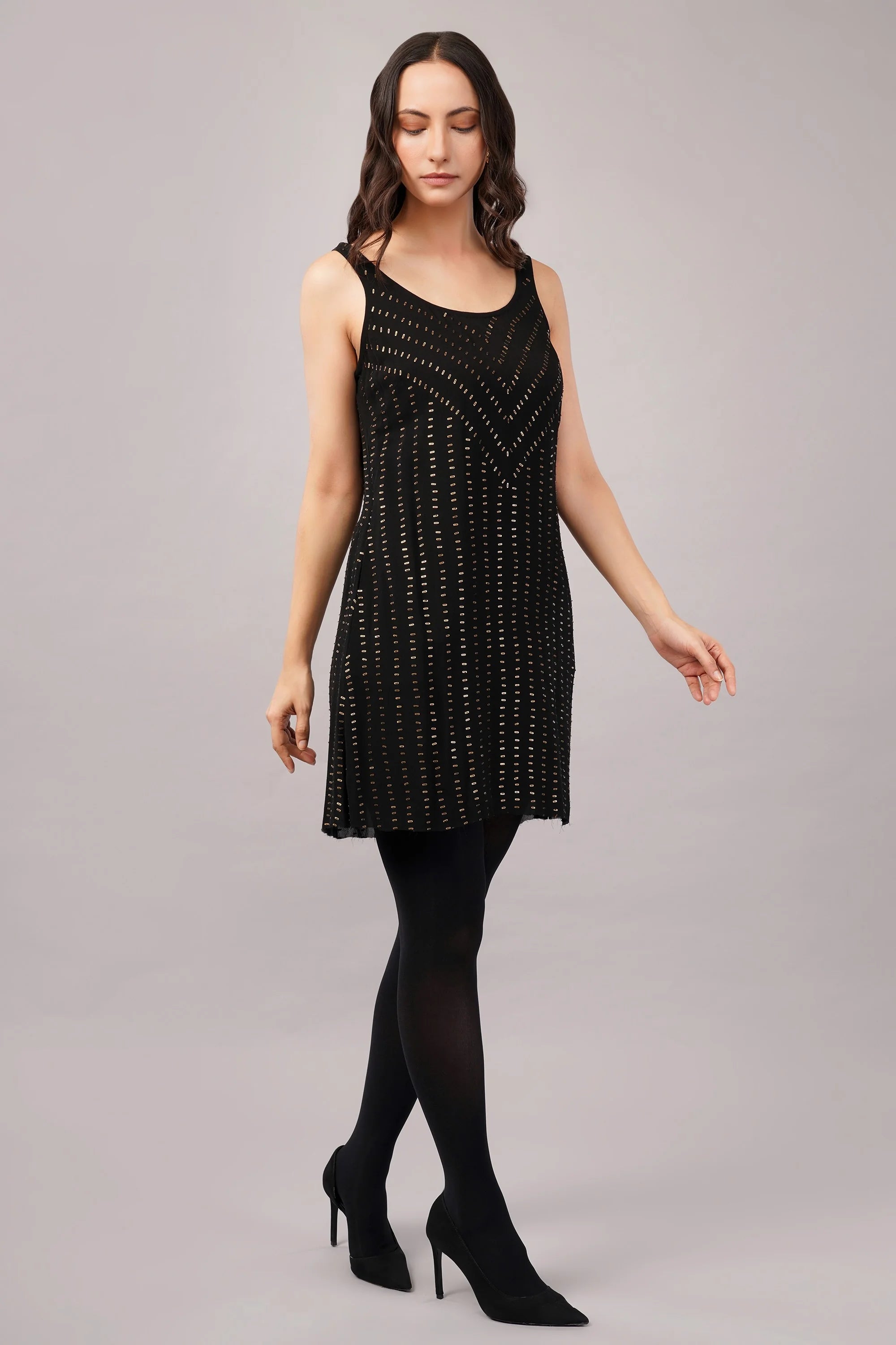Gold Dash Top Black
