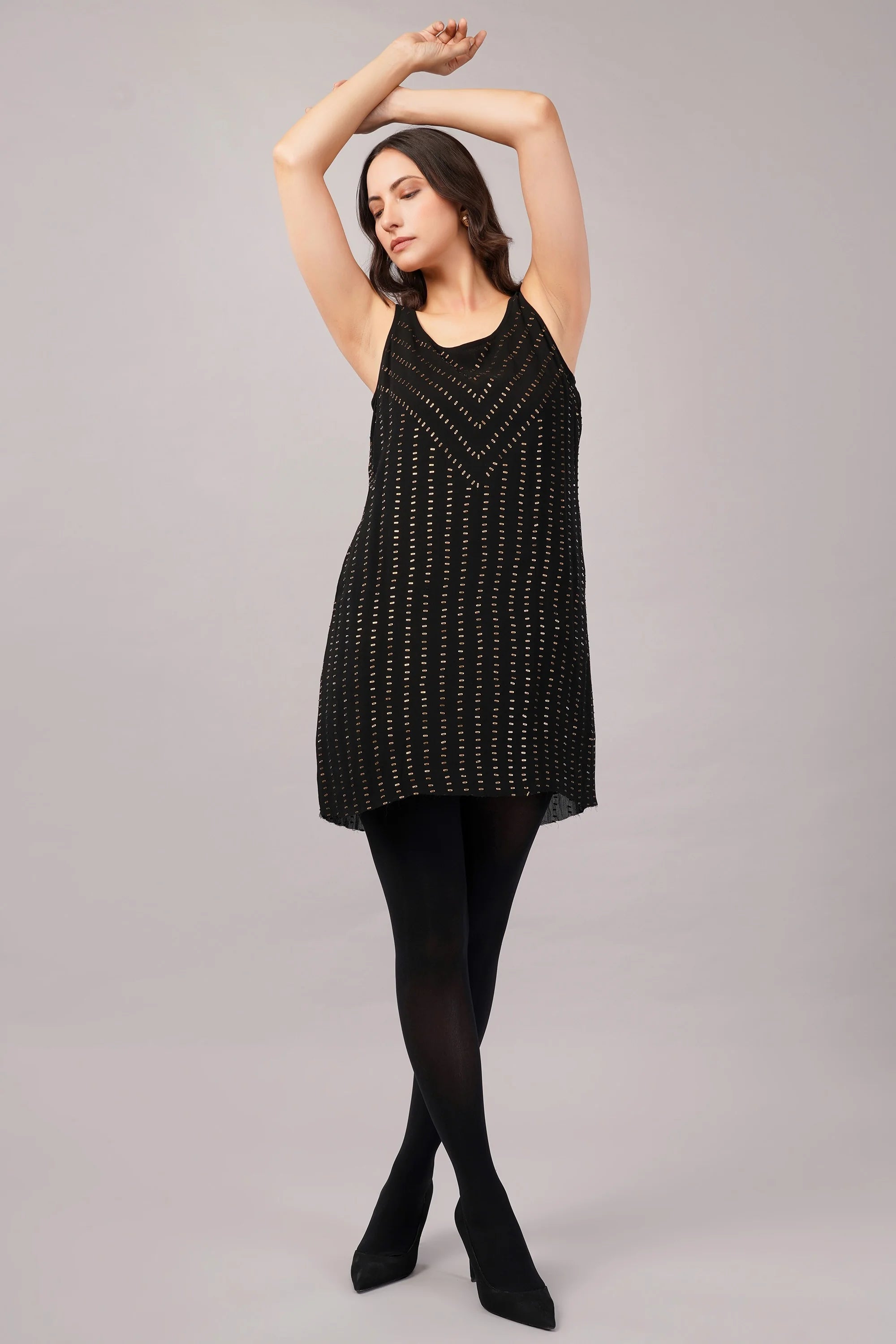 Gold Dash Top Black