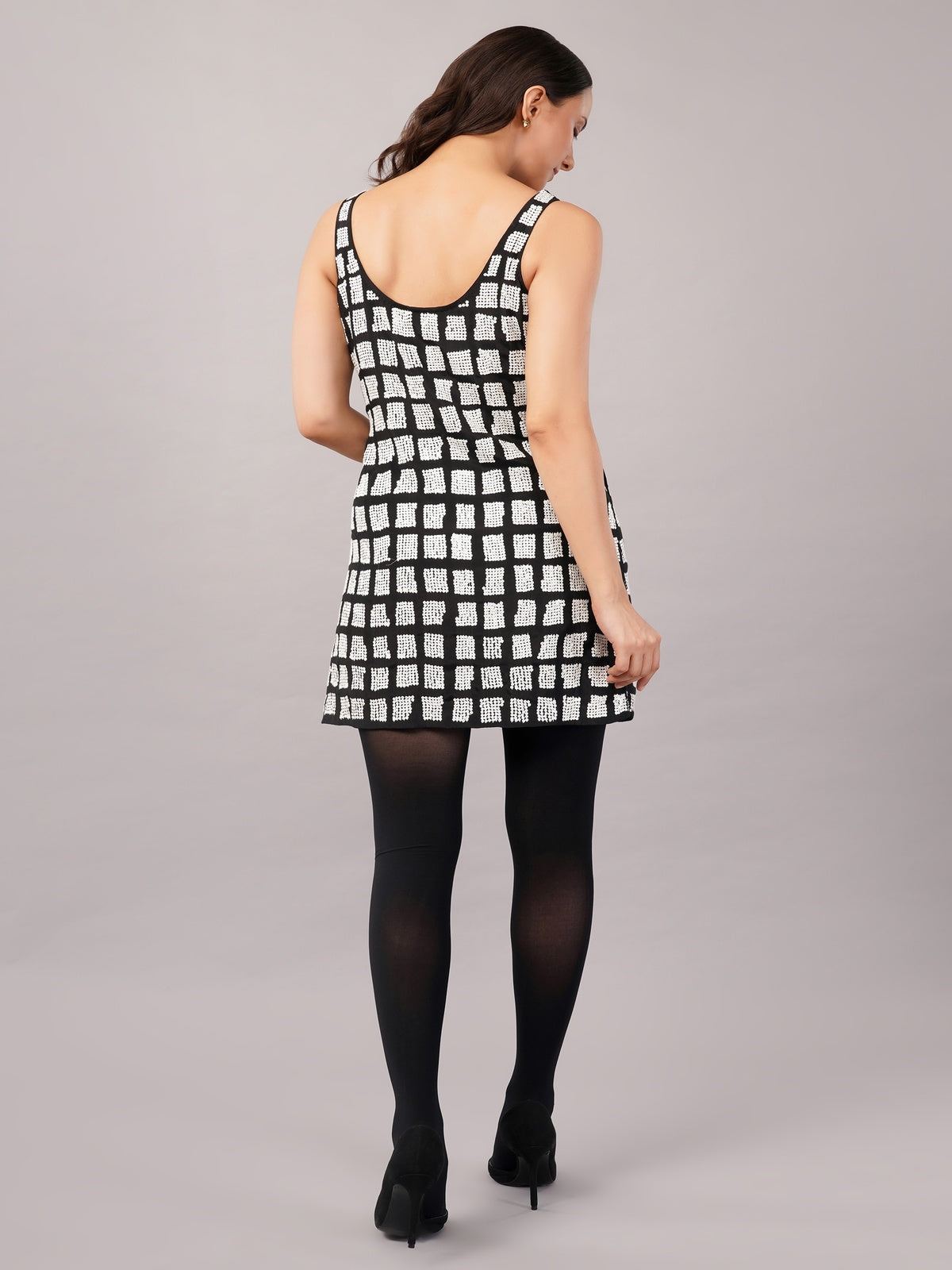 Sequinned Tiles Dress