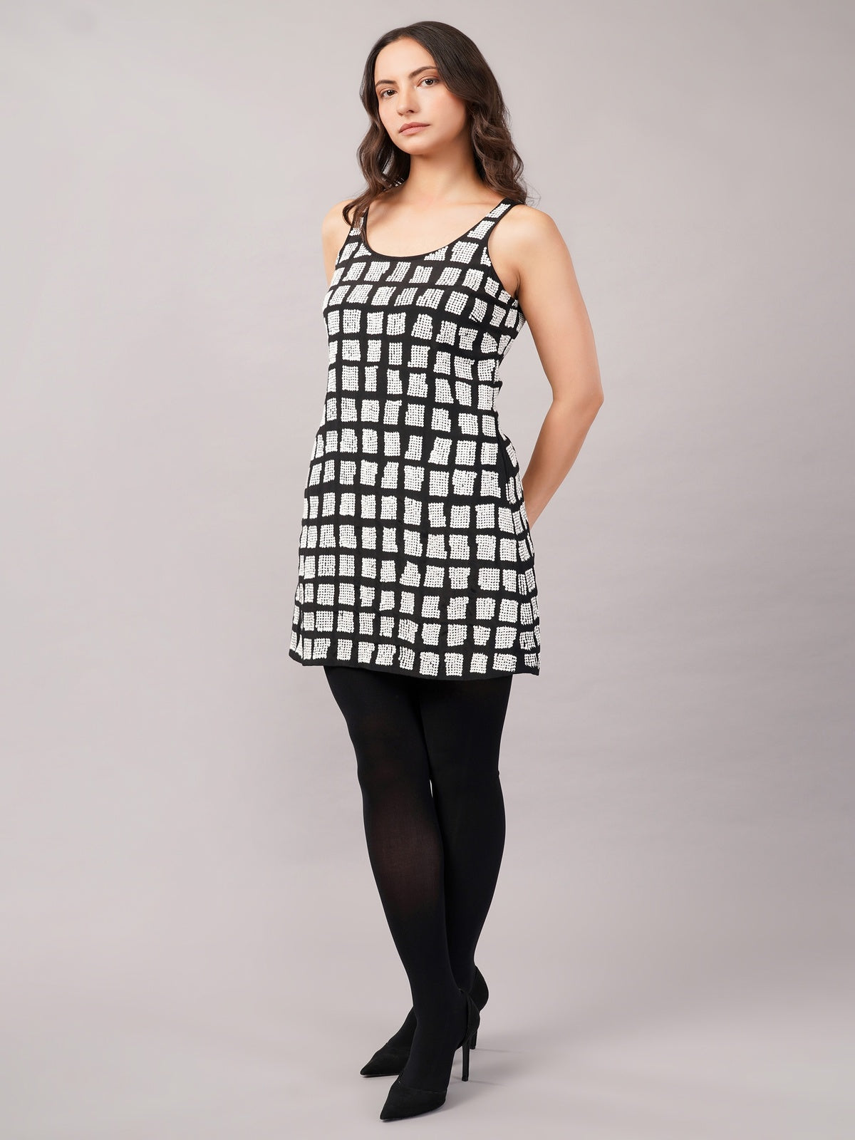 Sequinned Tiles Dress