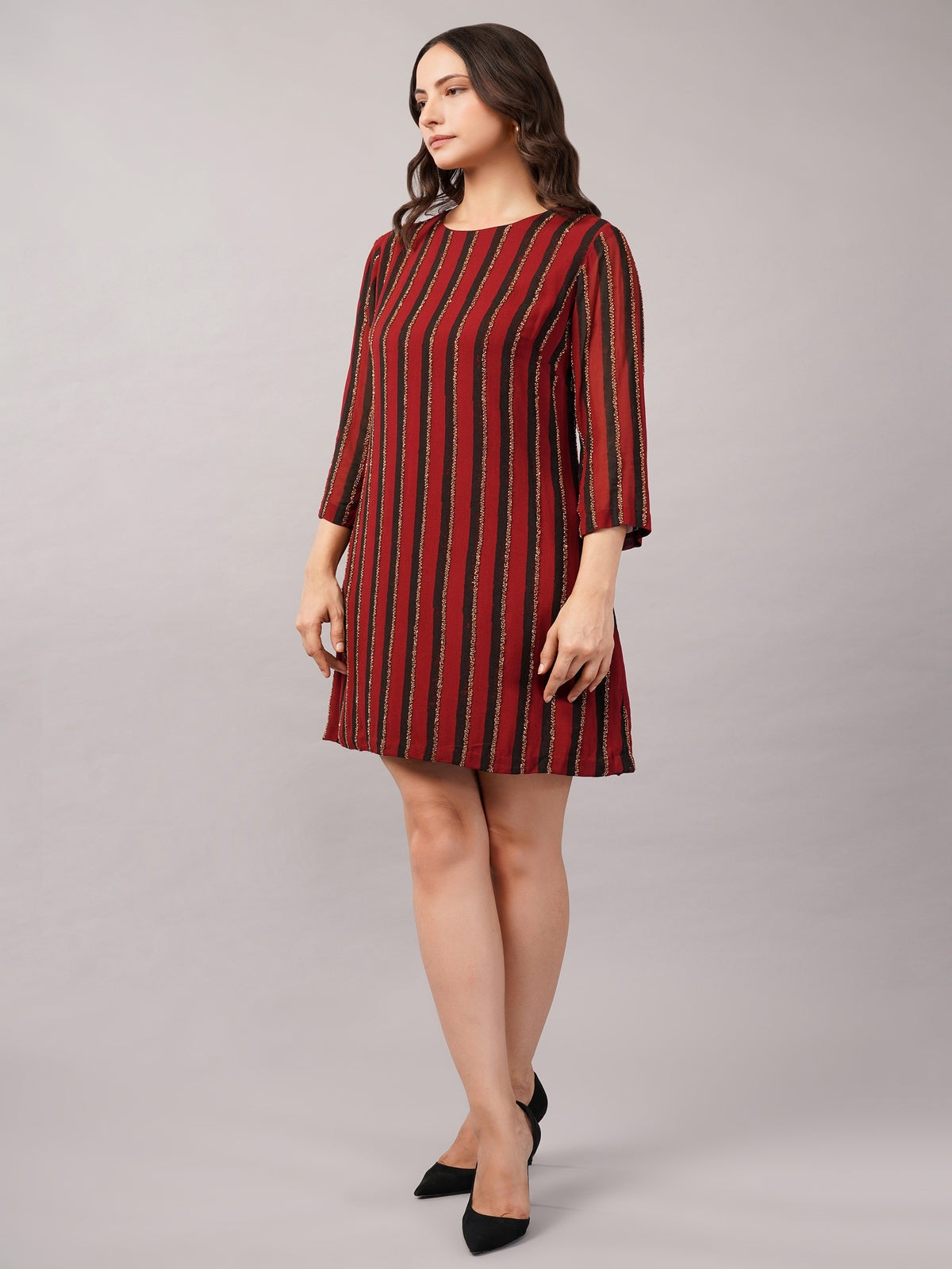 Sequin Stripe Dress