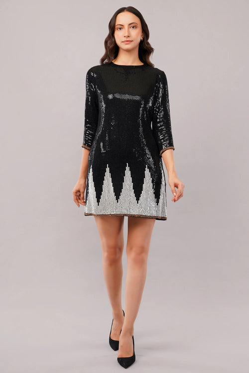 Sequinned Trangle Dress