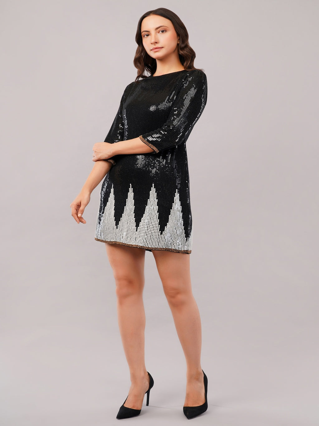 Sequinned Trangle Dress
