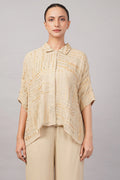 Gota Dash Top Beige & Gold