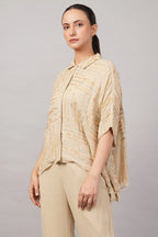 Gota Dash Top Beige & Gold