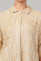 Gota Dash Top Beige & Gold