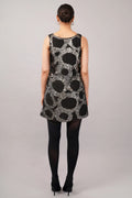 French Cut Rings Dress Black & Silver