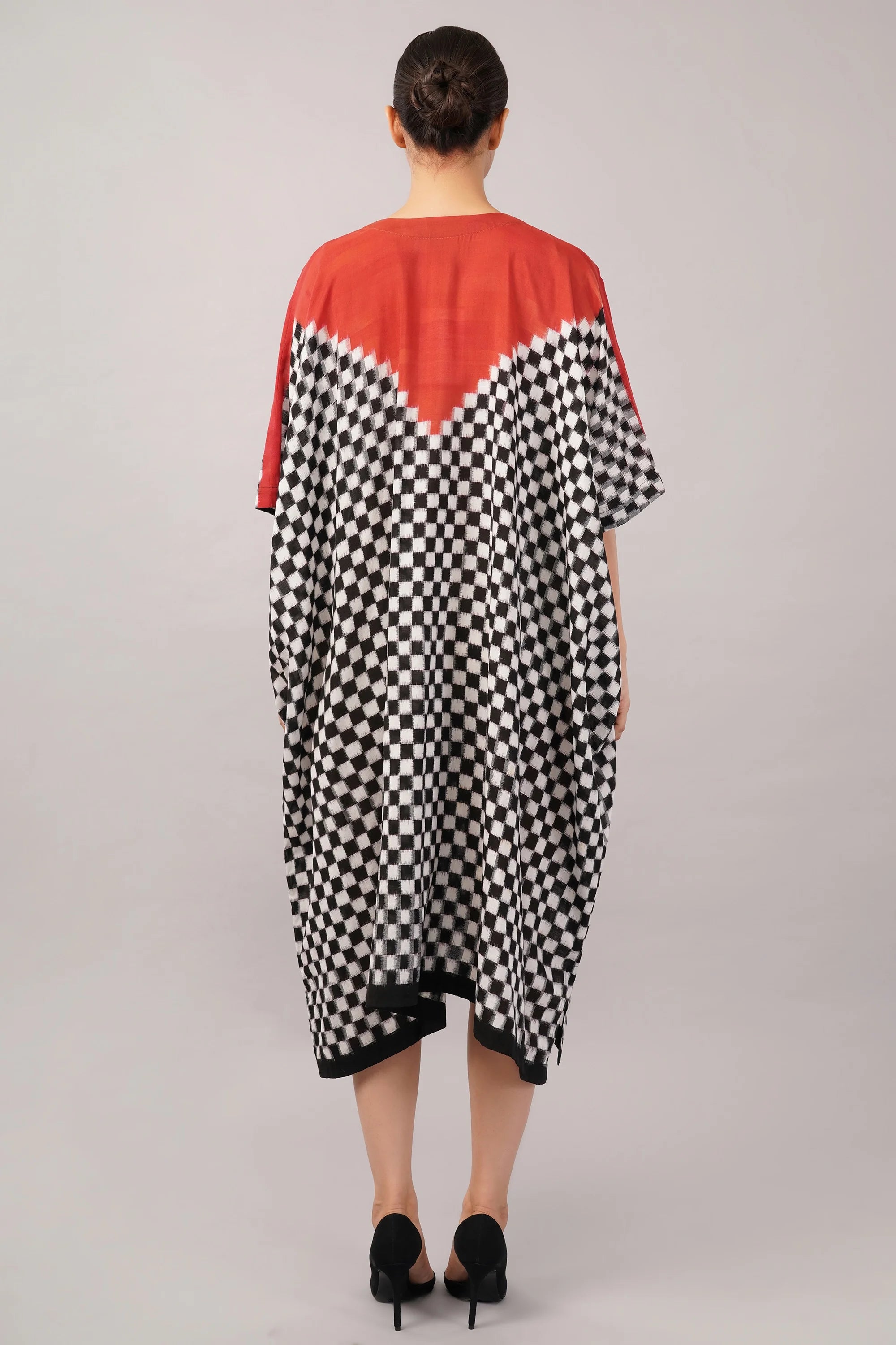 Checkerboard Ikat Kaftan