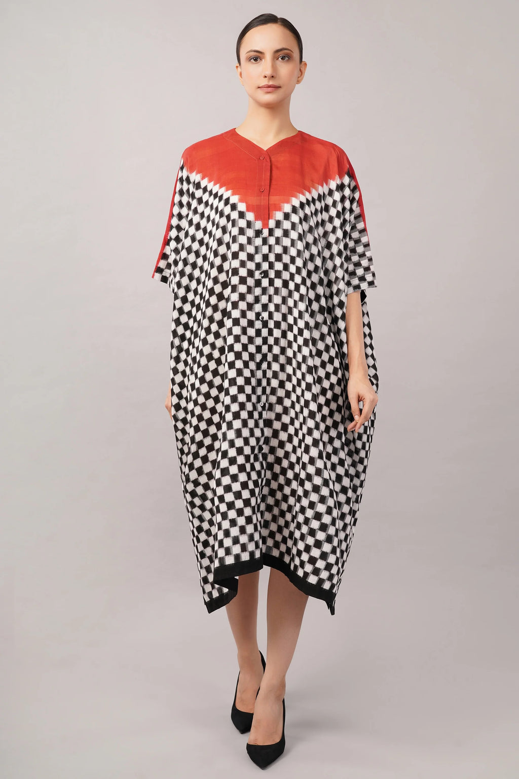Checkerboard Ikat Kaftan