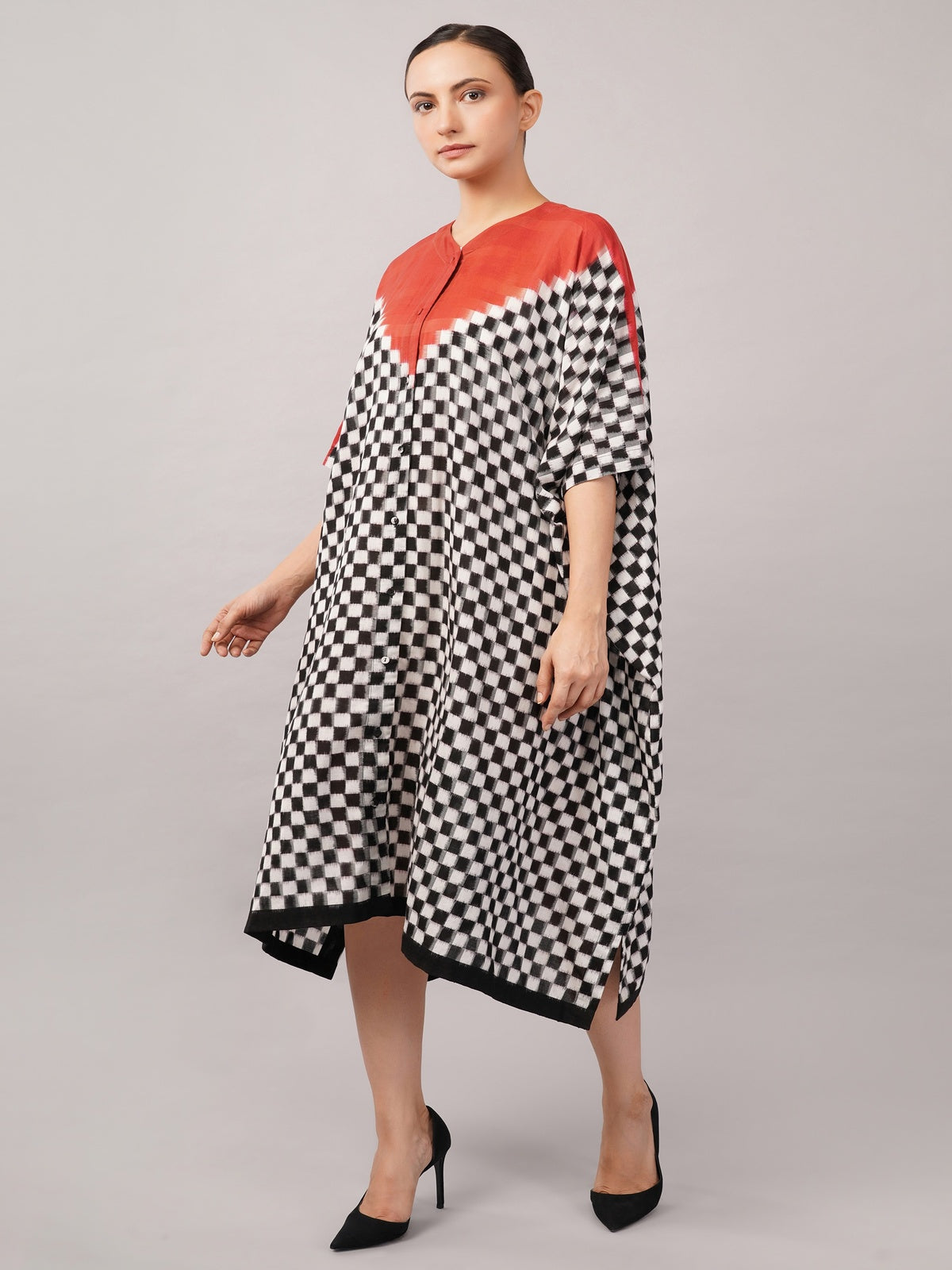 Checkerboard Ikat Kaftan