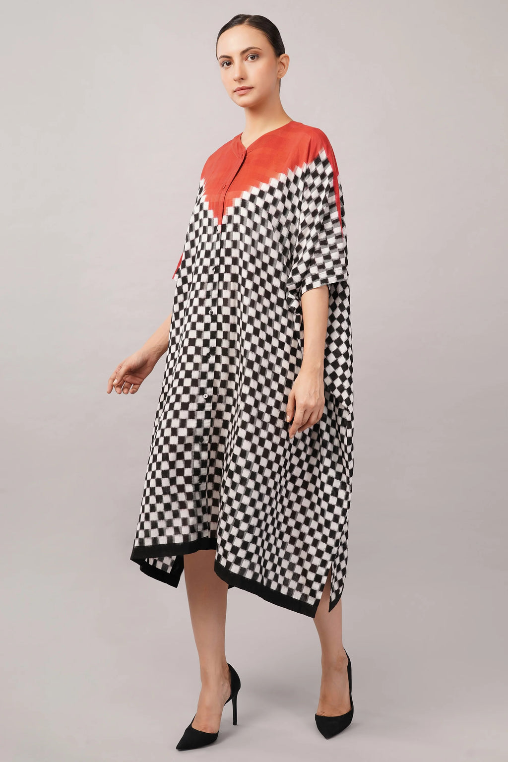 Checkerboard Ikat Kaftan