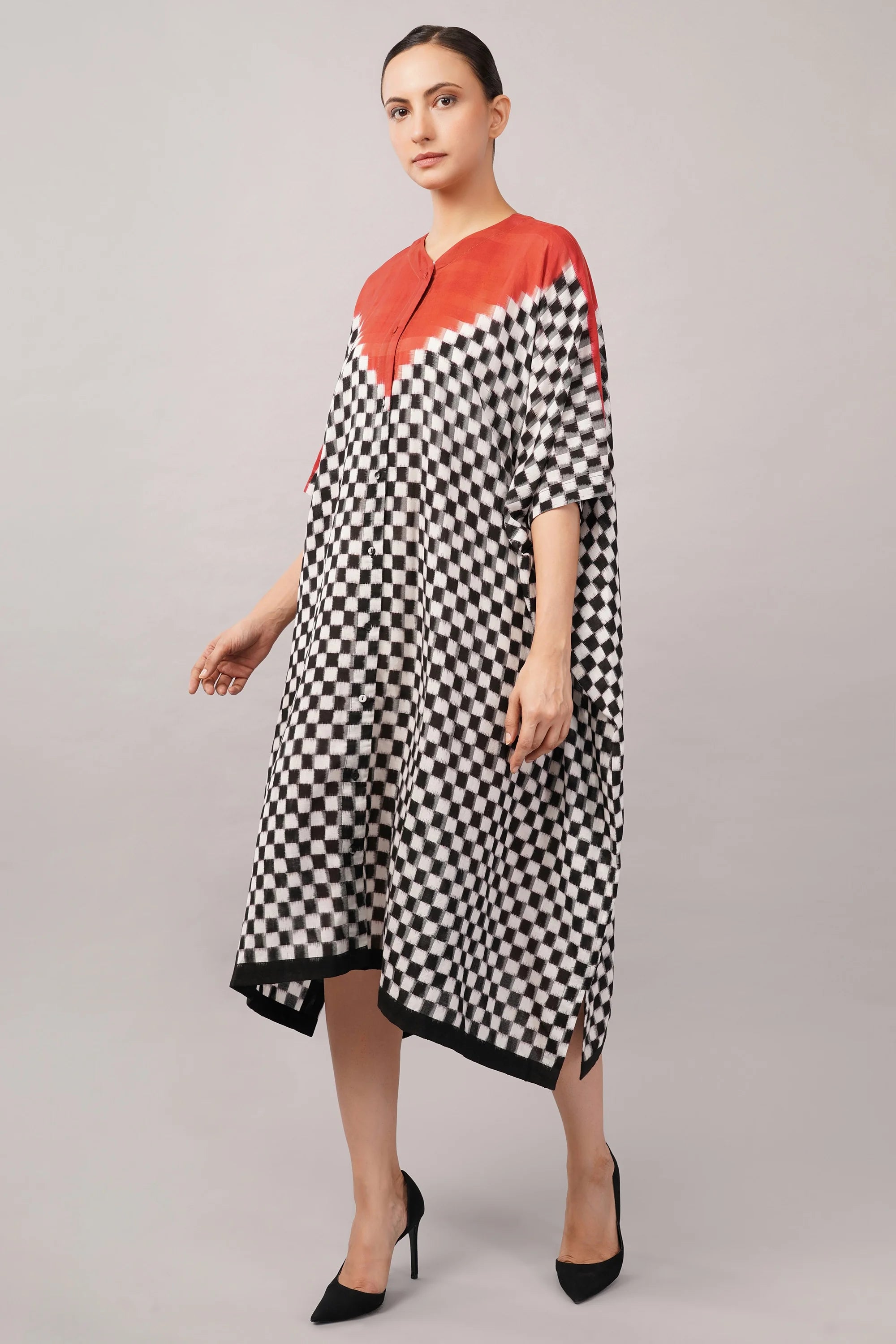 Checkerboard Ikat Kaftan