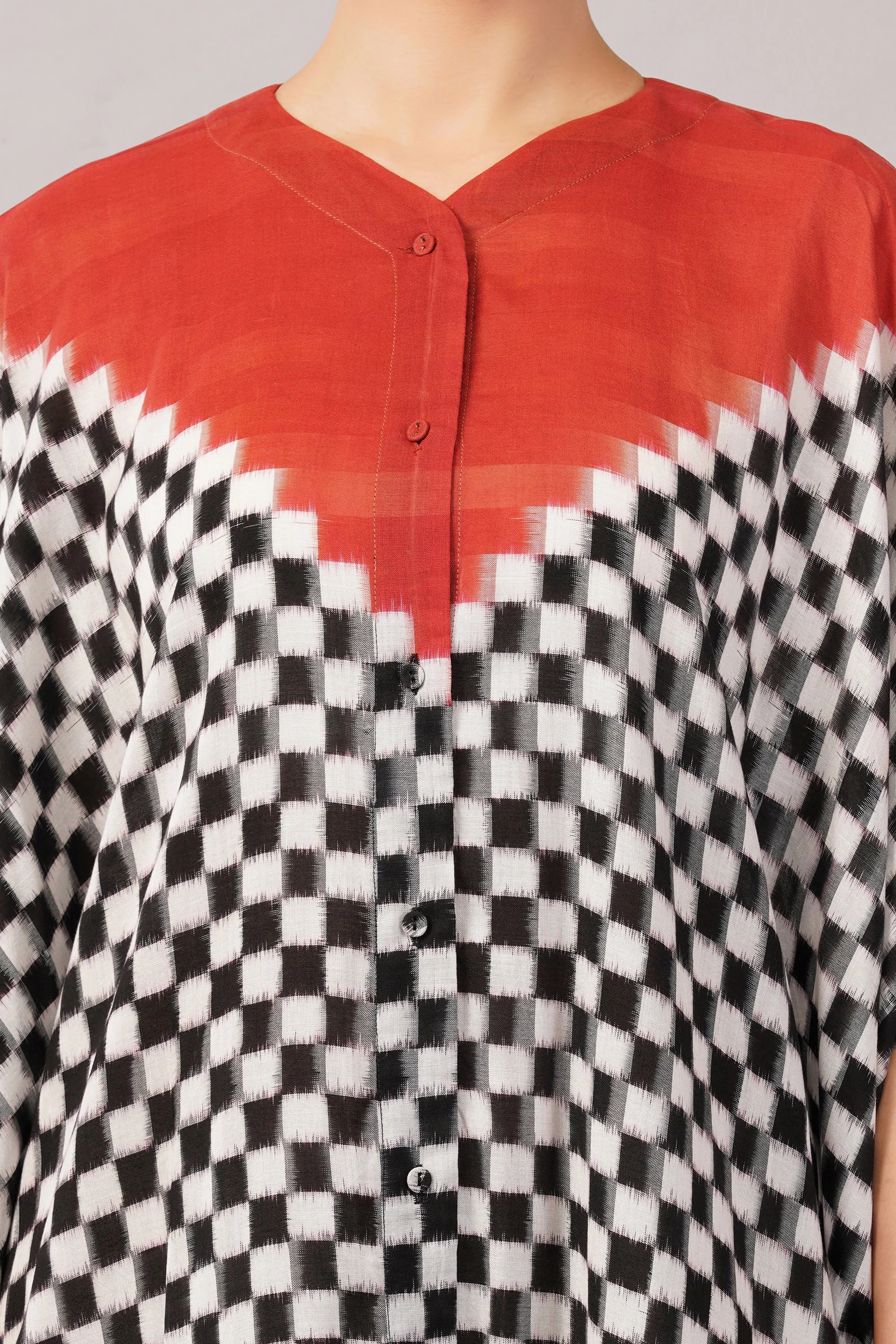 Checkerboard Ikat Kaftan