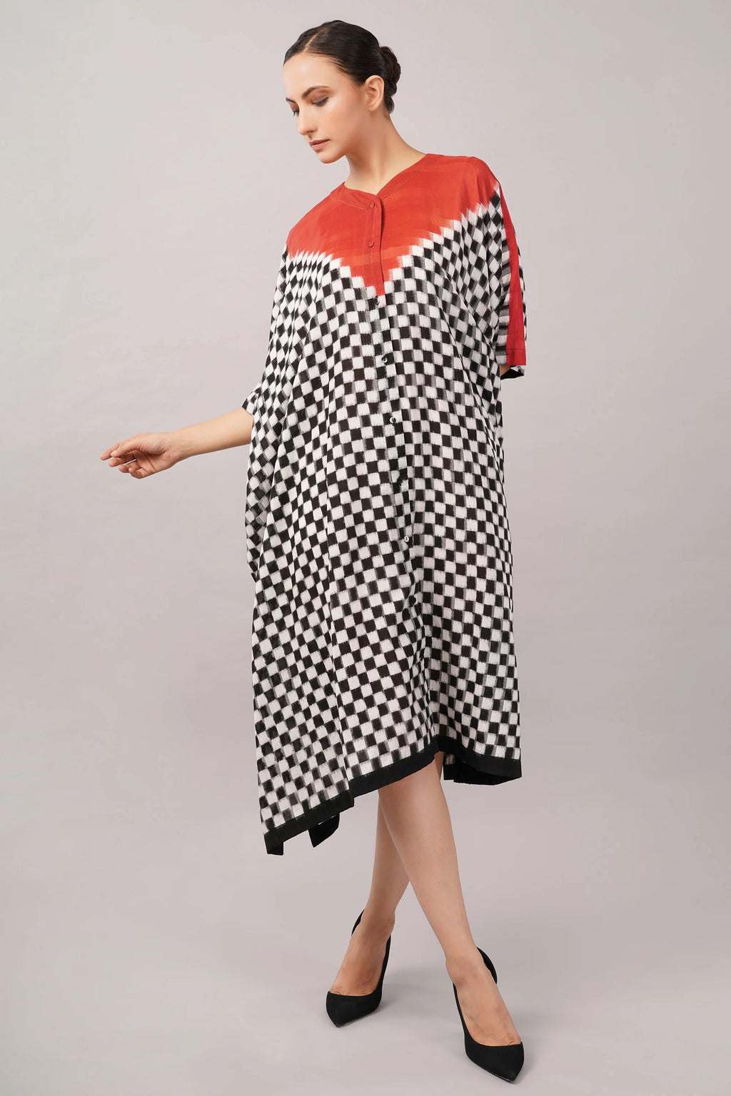 Checkerboard Ikat Kaftan